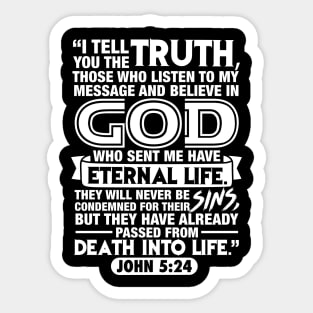 John 5:24 Sticker